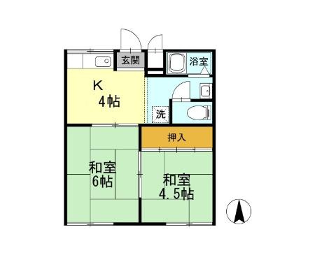 レスト北新川　Ａ棟の間取り