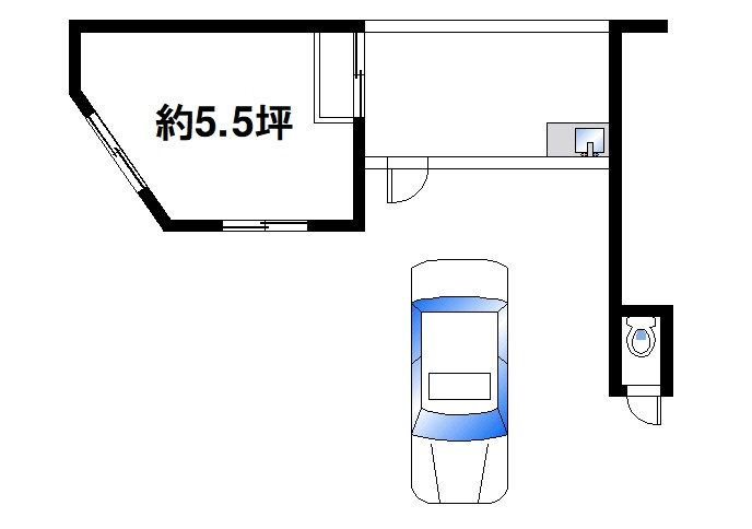 大森西町貸店舗（平家）の間取り