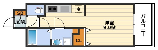 エス・キュート梅田中崎町の間取り