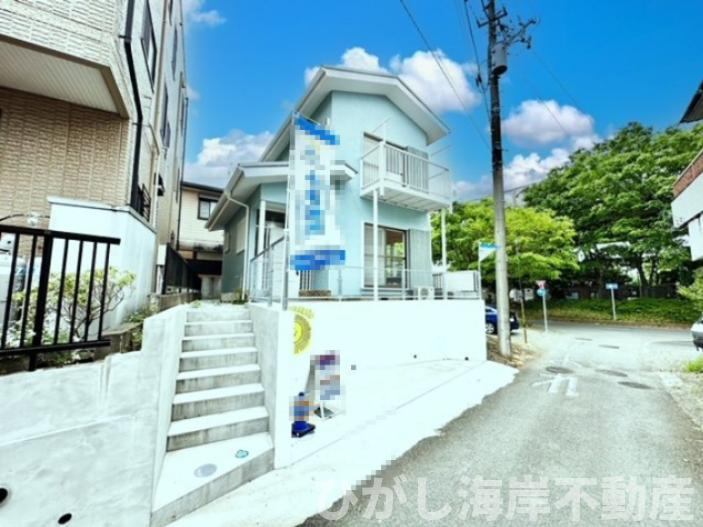 茅ヶ崎市赤羽根　中古戸建の前面道路含む現地写真|新規リフォーム完了！現地外観