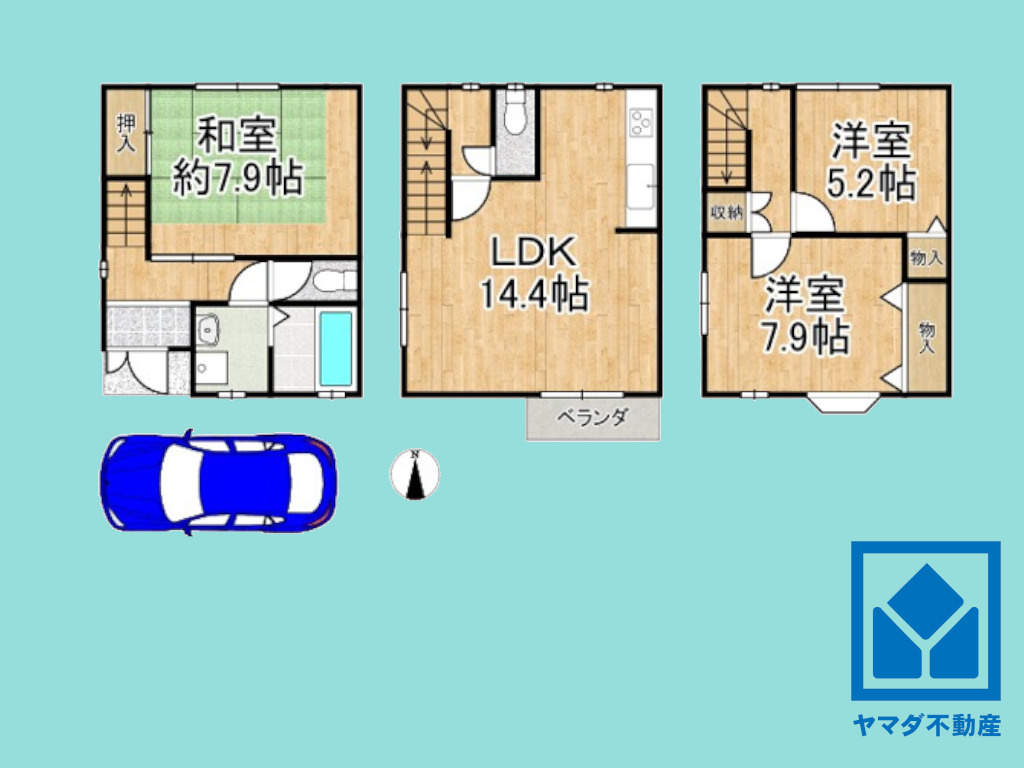 伏見区新町１丁目の間取り|図面と現況が異なる場合は現況を優先いたします。