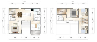 【参考プラン】 | 宇治市折居台4丁目　売土地　建築条件付き | 自由設計になりますので設計士と直接お話していただきオンリーワンのおうちづくりが可能です！需要の多いランドリールームも実現可能です。一緒に楽しくお家づくりをしていきましょう！