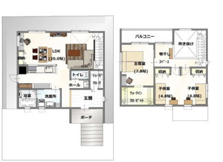 【参考プラン】 | 宇治市折居台4丁目　売土地　建築条件付き | 自由設計になりますので設計士と直接お話していただきオンリーワンのおうちづくりが可能です！需要の多いランドリールームも実現可能です。一緒に楽しくお家づくりをしていきましょう！