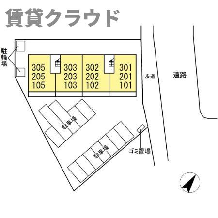 ルミエール五井・Ⅱの区画図