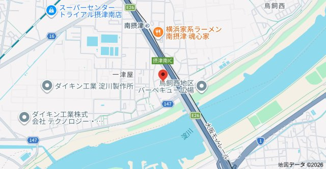 ブルージュ摂津の地図