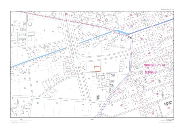 葭牟田町売り土地の地図