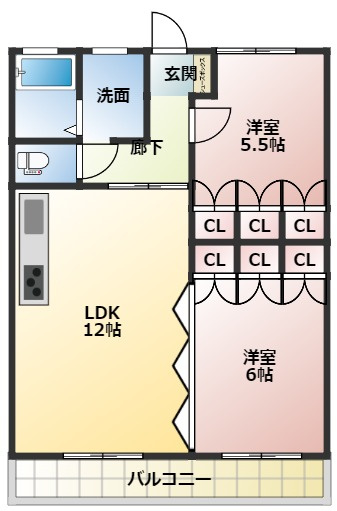 【間取り】 | ロビンソンハイツA棟