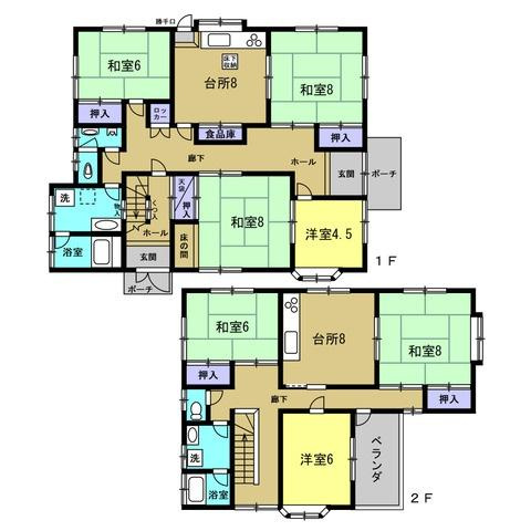 和歌山市松ケ丘1丁目　中古戸建の間取り