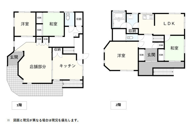 売住付店舗　三島市東大場2丁目の間取り|間取りです。