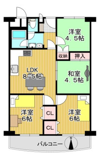 【間取り】 | 南茨木駅前ハイタウンA棟