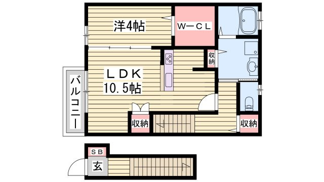オーシャン三条の間取り