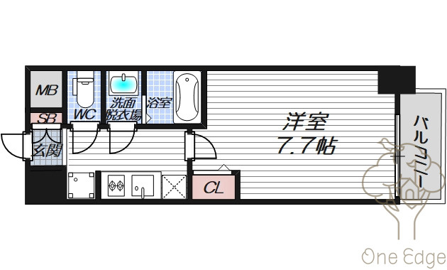 MJC大阪ラフィーネの間取り