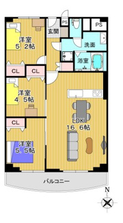 【間取り】 | 南茨木駅前ハイタウンJ棟
