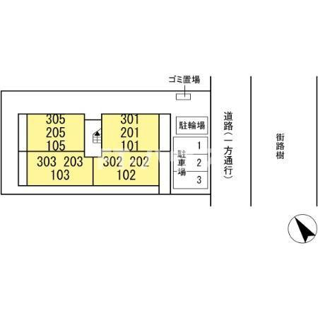 D-ROOM花園の区画図