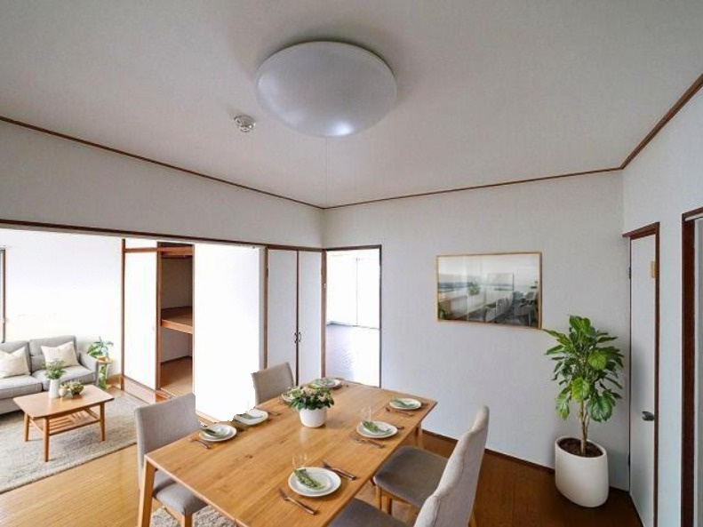 サニーハイツ（東菜畑）の居間・リビング|CGで家具等を配置したもので家具等は含まれません
