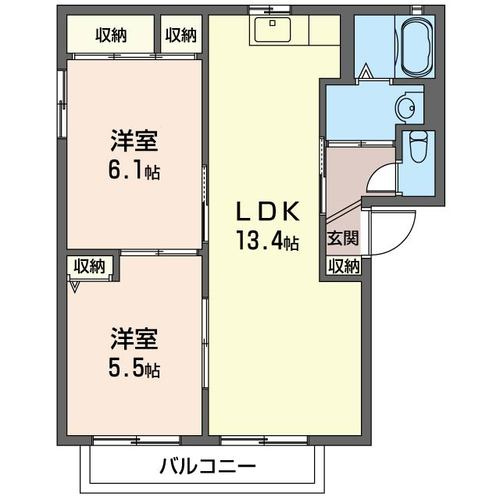 【間取り】 | コーポオアシスB