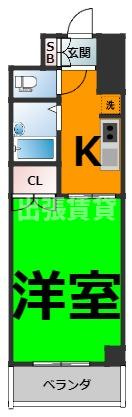 仲介手数料0円エトワール烏森の間取り