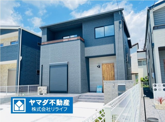 戸建　瑞穂市別府　全4区画分譲の外観|■B棟　■２２帖の広々リビングです！　和室と続き間で２６．５帖です。キッチンにはパントリー付き！