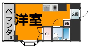 仲介手数料0円G1ビル浅間町の間取り