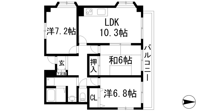 【間取り】 | ドルミＭ宝塚