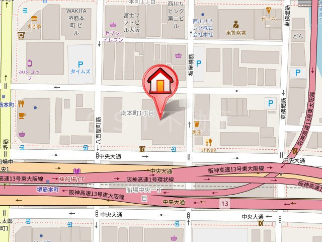 MJR堺筋本町タワーの地図