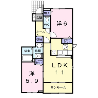 【間取り】 | フォンテーヌ・ポルトⅣ