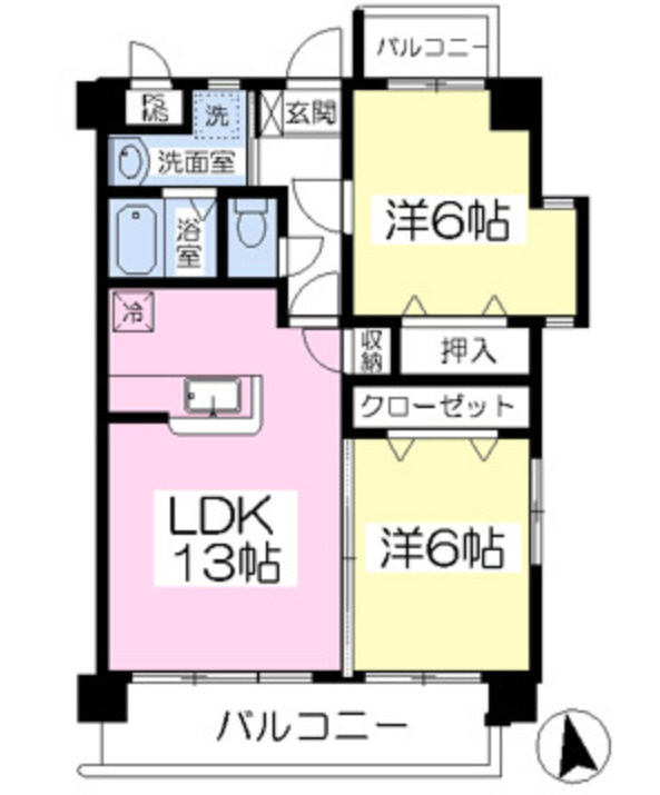グリーンヒル櫛原【キャッシュバック対象物件】の間取り