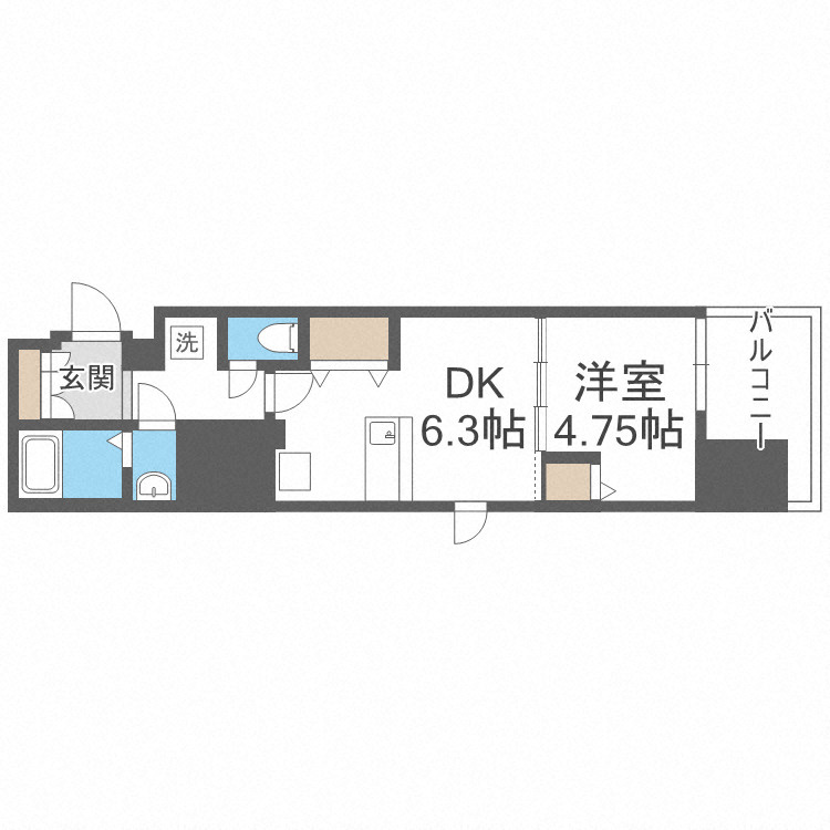 Luxe難波南の間取り