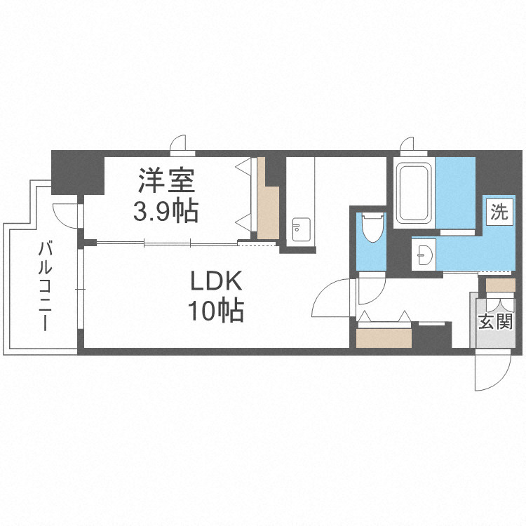 アヴェニール北浜の間取り