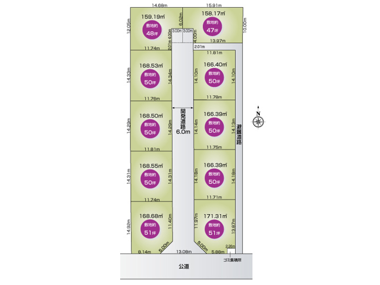 行田市大字持田砂原　全10区画の分譲地