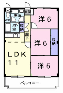 ブルージュ名和の間取り