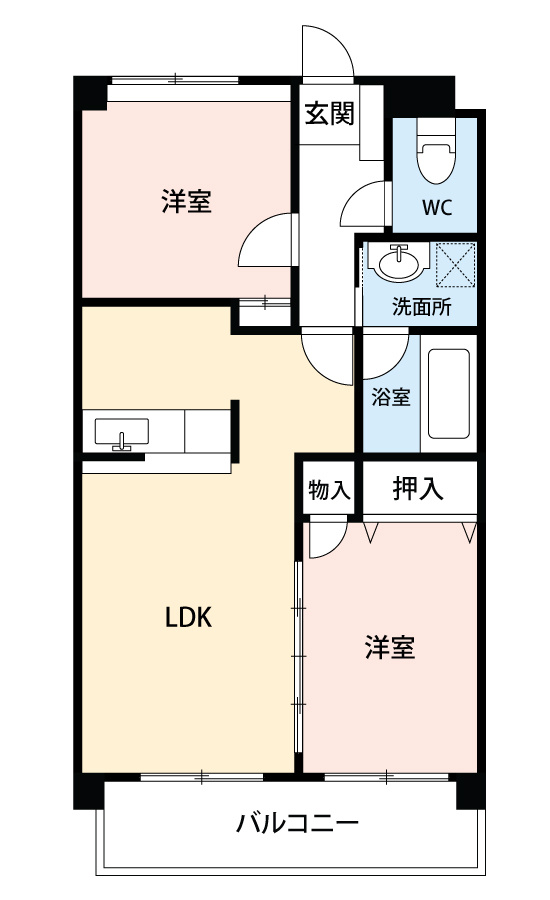 メゾンローズ　　　刈谷市の賃貸ならクラスホーム刈谷店の間取り