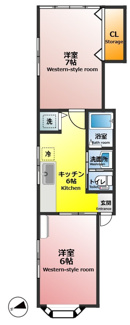 【間取り】 | アリエッタガーデン | ファミリータイプにもおすすめの2DKです♪