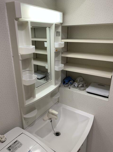 京都市上京区仁和寺街道千本東入西富仲町の一戸建ての独立洗面台