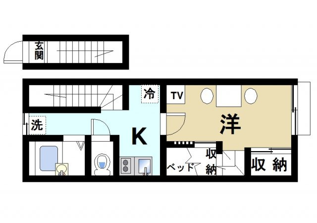 レオパレスオアシスの間取り|使いやすい間取りです