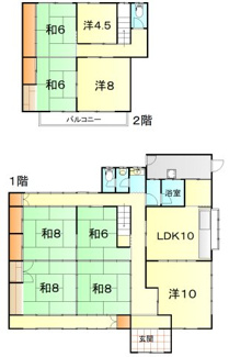 【間取り】 | 西枇杷島町貸家