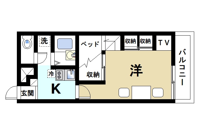 レオパレスＫ＆Ｍの間取り|一人暮らしも快適に満喫できます