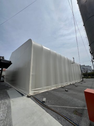 愛荘町テント倉庫の外観|外観です