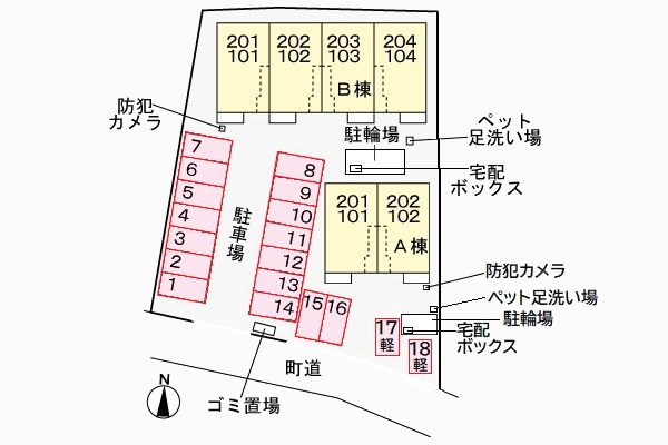 ソラリアＢの区画図