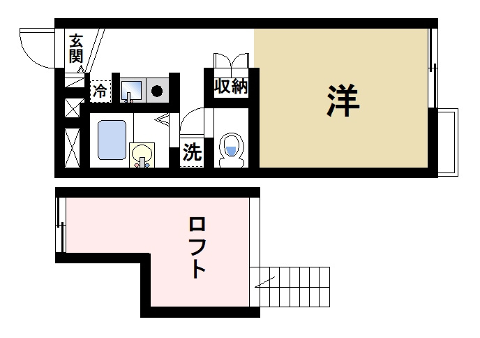 レオパレストミタⅡの間取り|一人暮らしにぴったりの間取りです