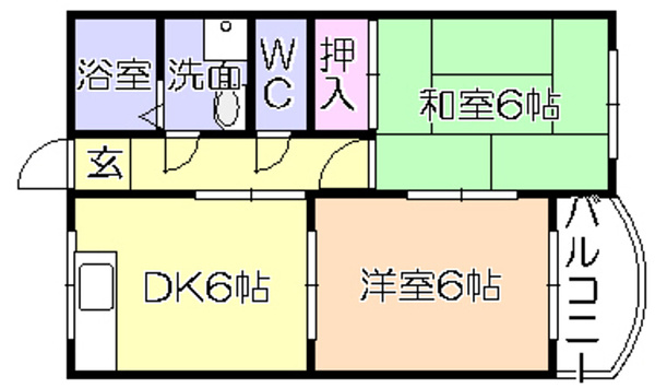 ローヤルマンションの間取り|※別号室のお写真になります。
