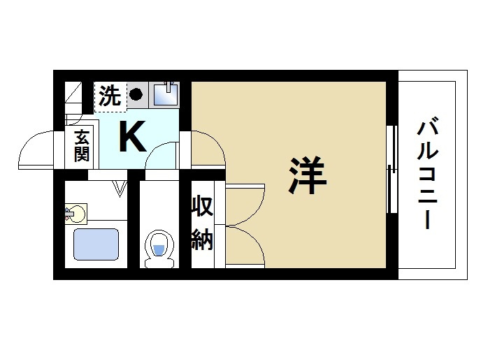 レオパレス冨田の間取り|コンパクトな間取りです