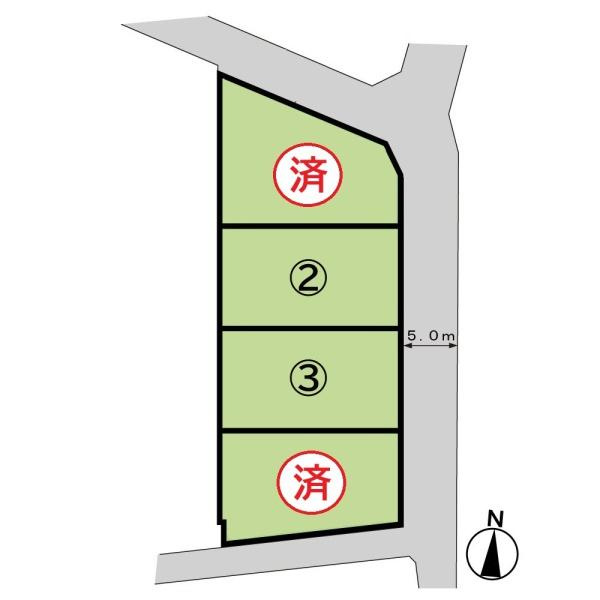海南市鳥居の売地の土地図