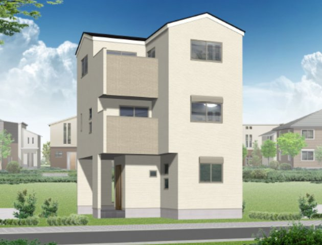 MIRASUMO千種区小松町630②全2棟＜新築一戸建て仲介手数料無料＞の外観パース|外観パースです