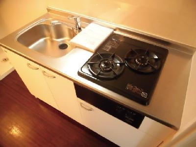 アークリード五条堀川の内装|２口ガスキッチン