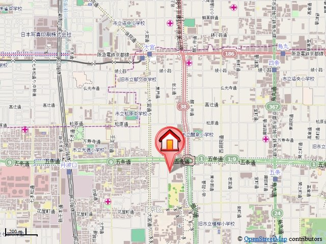 アークリード五条堀川の地図