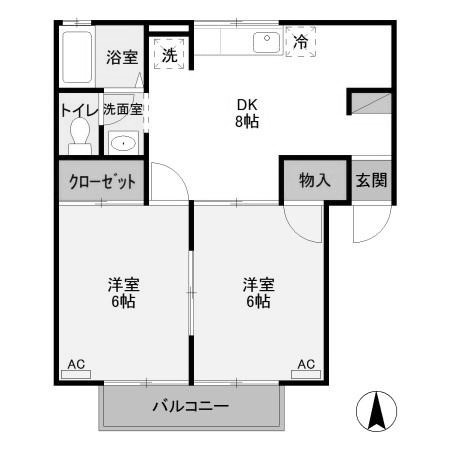 【間取り】 | セジュール藤塚A