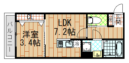 REGIES近大SouthⅡ(北棟)の間取り