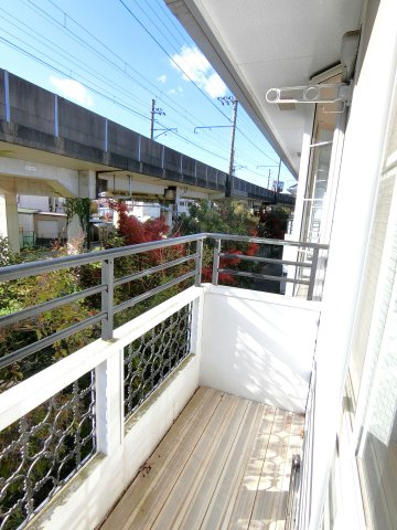 わかしおハイツB棟のバルコニー