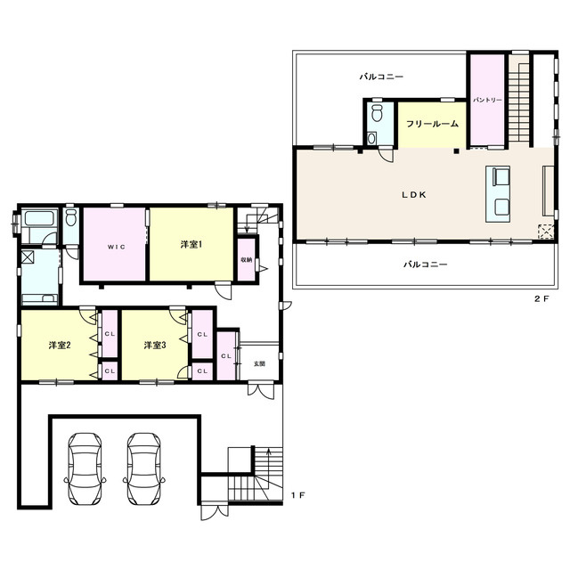 西岡本7丁目　中古戸建の間取り